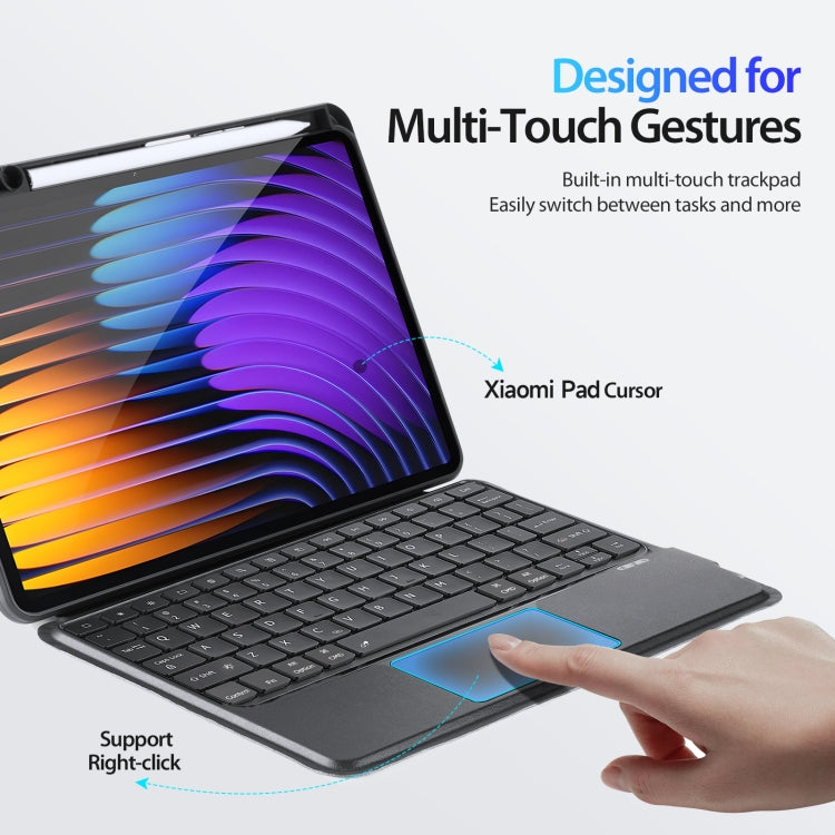 DUX DUCIS DK Floating Magnetic Keyboard Leather Tablet Case with Holder, For Xiaomi Pad 7 / 7 Pro, For Xiaomi Pad 6 / 6 Pro, For Xiaomi Pad 5 / 5 Pro