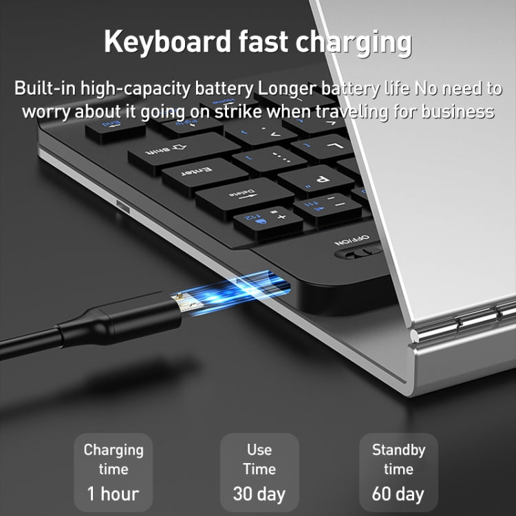 GKK Metal Folding Holder + Bluetooth Keyboard + Pen + Pen Slots + Mouse Set