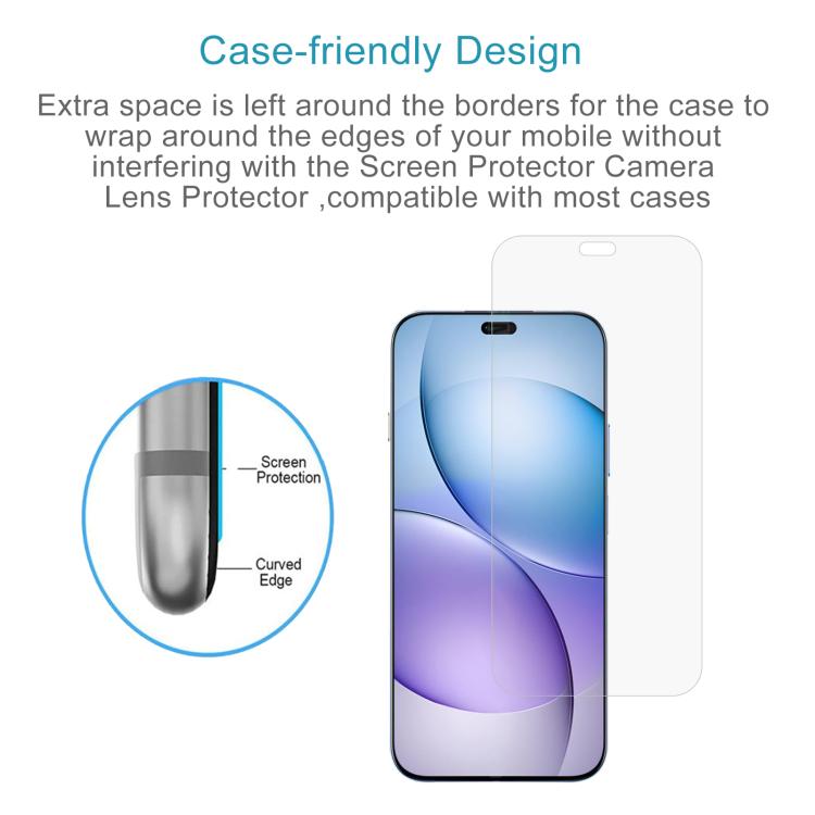 50pcs 0.26mm 9H 2.5D Tempered Glass Film