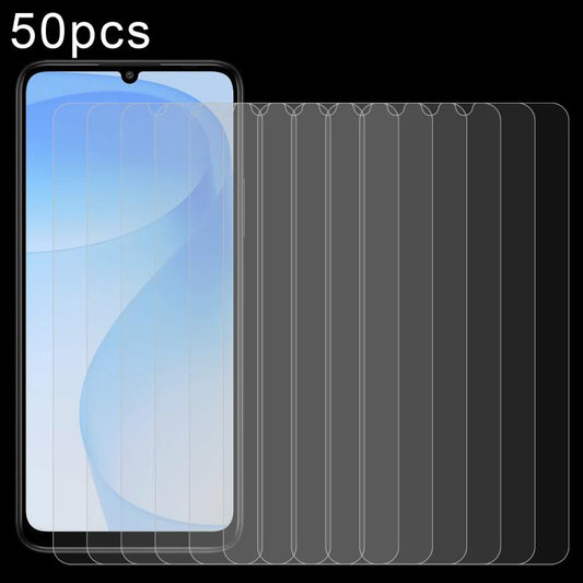 50pcs 0.26mm 9H 2.5D Tempered Glass Film, For Wiko T30 5G, For Wiko Hi Enjoy 80 Pro, For Wiko Hi Enjoy 80S, For Wiko Hi Enjoy 70 Plus, For Wiko T60, For Wiko Hi Enjoy 70, For Wiko T20, For Wiko Hi Enjoy 60s