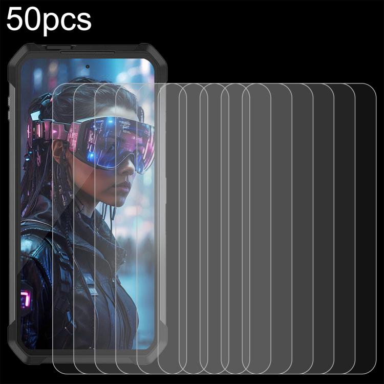 50pcs 0.26mm 9H 2.5D Tempered Glass Film, For Unihertz Titan 2, For Unihertz 8849 Tank 4 Pro / 8849 Tank 4, For Unihertz 8849 Tank 2 Pro, For Unihertz 8849 Tank 3S, For Unihertz Tank 3 Pro 8849