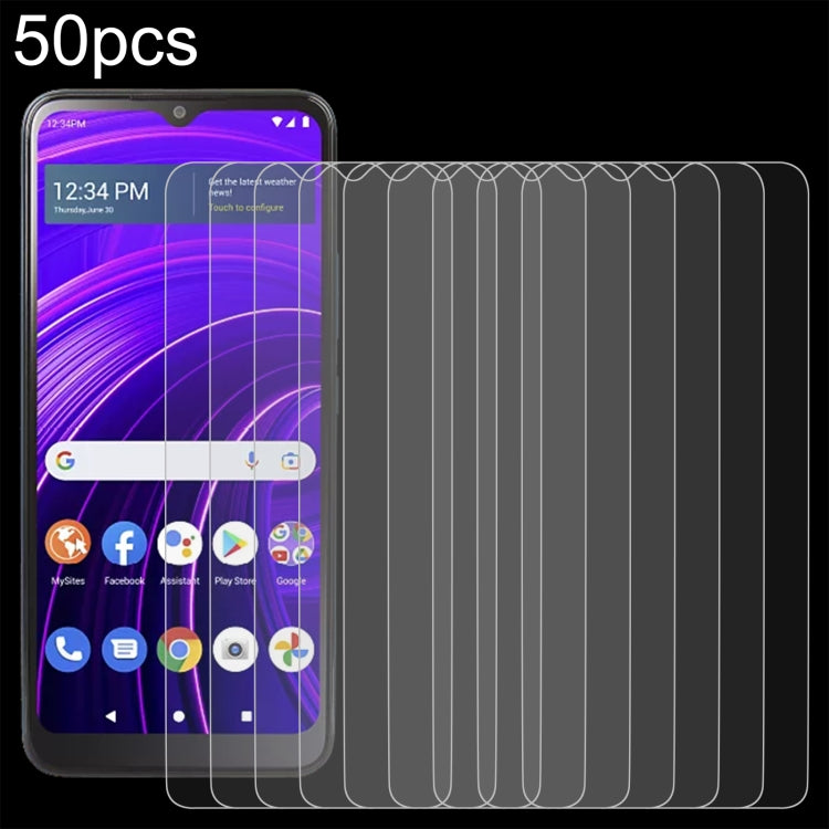 50pcs 0.26mm 9H 2.5D Tempered Glass Film, For BLU G54, For BLU G64, For BLU Bold K50, For BLU C9, For BLU View 5 Pro, For BLU View 5, For BLU View Speed 5G, For BLU View 4, For BLU View 1