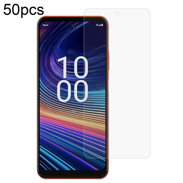 50pcs 0.26mm 9H 2.5D Tempered Glass Film, For Boost Mobile Summit 5G, For Boost Mobile Celero 3+ 5G, For Boost Mobile Celero 3 5G, For Boost Mobile Celero 5G SC, For Boost Mobile Celero 5G 2024, For Boost Mobile Celero 5G+, For Boost Mobile Celero 5G
