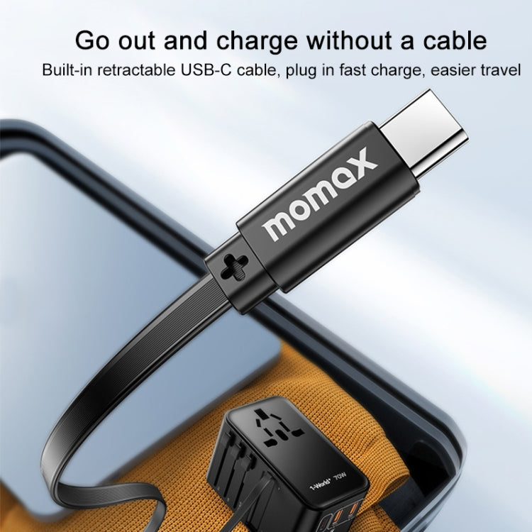 MOMAX 1-World+ 70W Gallium Nitride Expansion Cable Global Conversion Socket Power Adapter