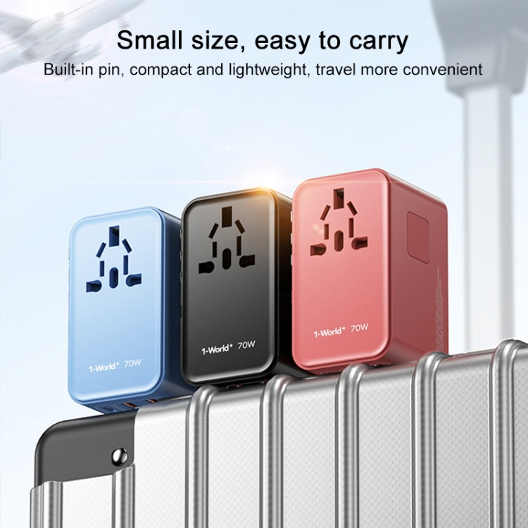 MOMAX 1-World+ 70W Gallium Nitride Expansion Cable Global Conversion Socket Power Adapter