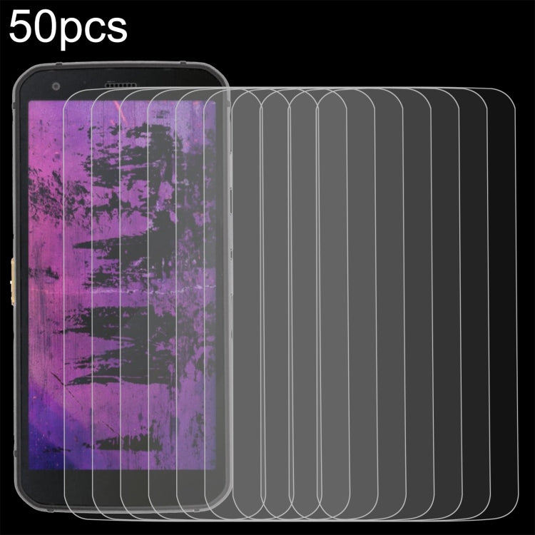 50pcs 0.26mm 9H 2.5D Tempered Glass Film, For CAT S62, For CAT S32