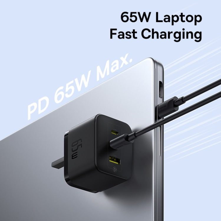 Baseus PD65W USB and 2 USB-C / Type-C Fast Charger With 1m Type-C Cable, UK Plug