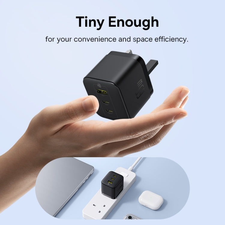 Baseus PD65W USB and 2 USB-C / Type-C Fast Charger With 1m Type-C Cable, UK Plug