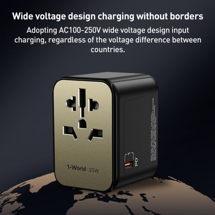 MOMAX 1-World UA9 PD 35W Fast Charger Power Adapter, UA9