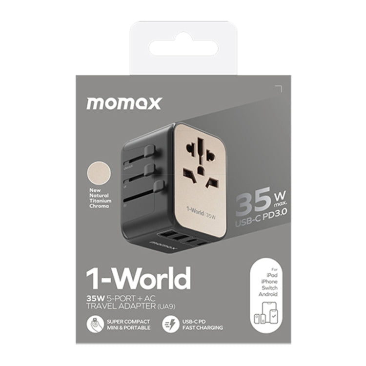 MOMAX 1-World UA9 PD 35W Fast Charger Power Adapter, UA9