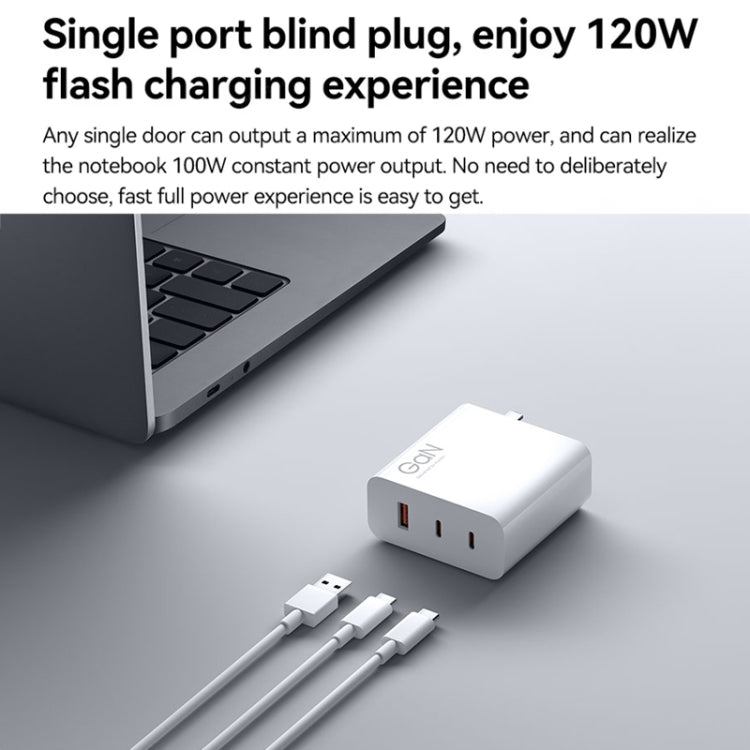Original Xiaomi 140W 1 x USB + 2 x USB-C / Type-C Three Ports GaN Fast Charger Set, US Plug, 140W GaN Fast Charger Set