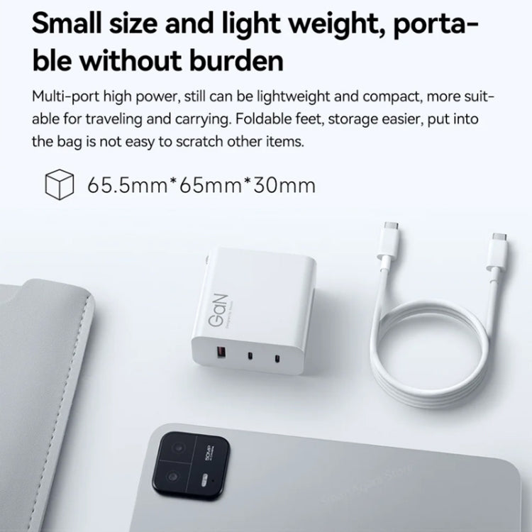 Original Xiaomi 140W 1 x USB + 2 x USB-C / Type-C Three Ports GaN Fast Charger Set, US Plug, 140W GaN Fast Charger Set