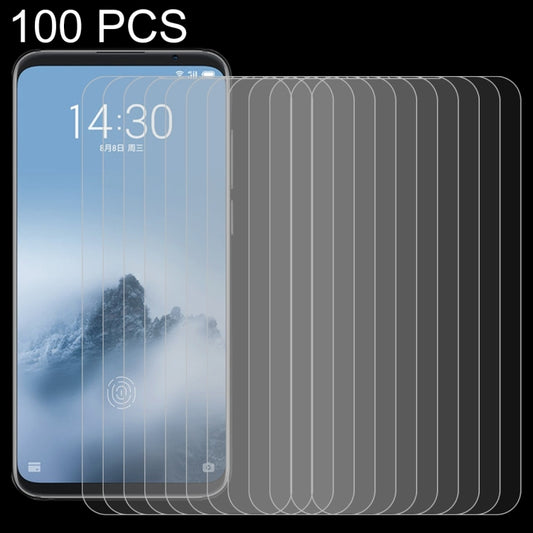 100 PCS 0.26mm 9H 2.5D Tempered Glass Film for Meizu 16, For 16(100PCS)