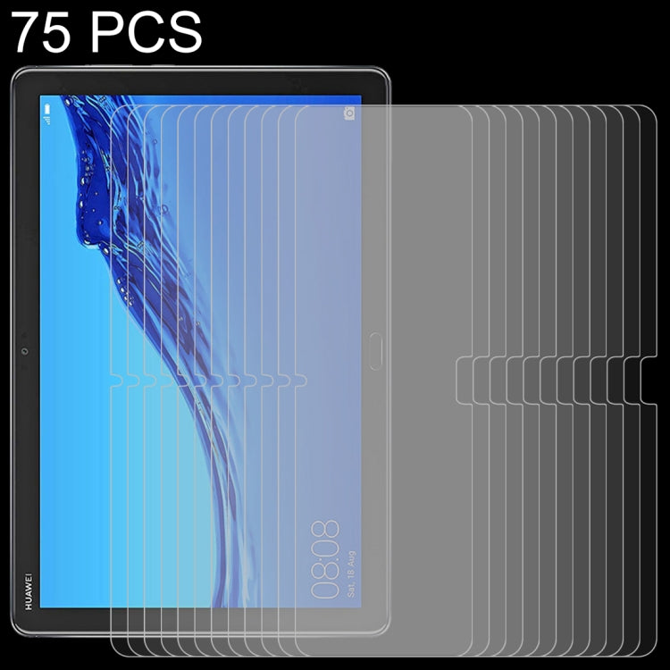 75 PCS 0.26mm 9H Surface Hardness Explosion-proof Tempered Glass Film for Huawei MediaPad M5 lite 10.1, For MediaPad M5 lite