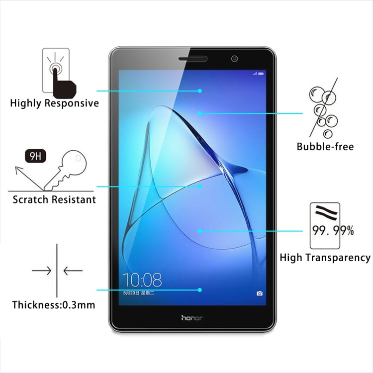 75 PCS for HUAWEI MediaPad T3 8.0 inch 0.3mm 9H Surface Hardness Full Screen Tempered Glass Screen Protector, For T3 8.0