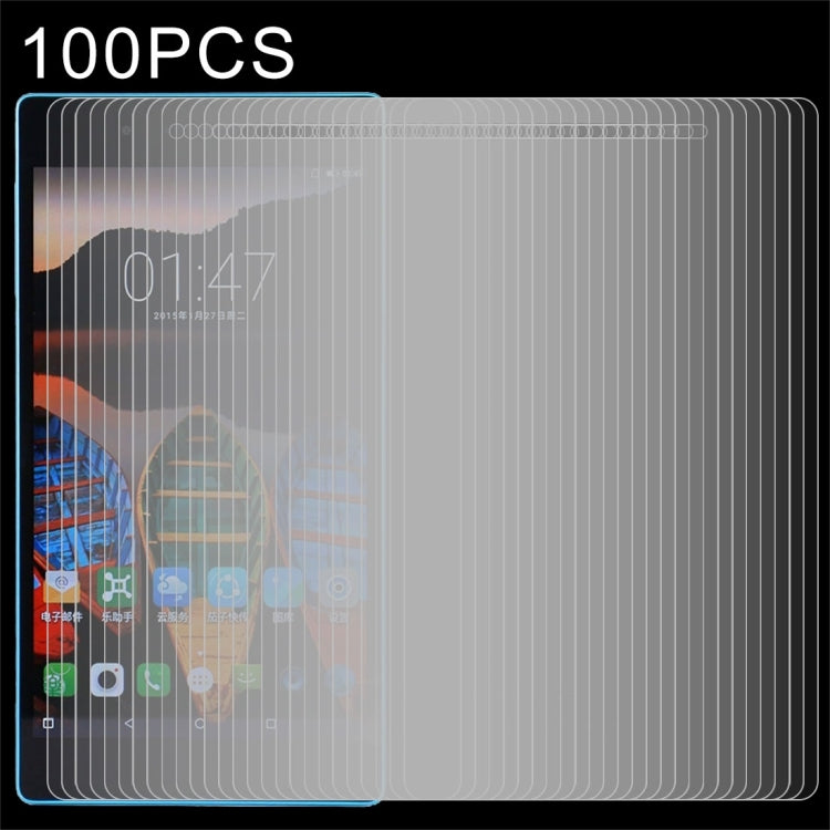 100 PCS for Lenovo Tab3 7 Essential / 710F 0.3mm 9H Surface Hardness Tempered Glass Screen Protector, For 710F