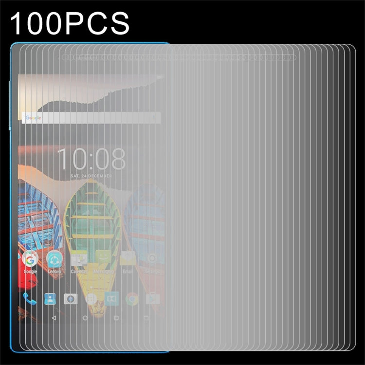 100 PCS for Lenovo TAB4 / TB-7304N 0.3mm 9H Surface Hardness Tempered Glass Screen Protector, For TB-7304N