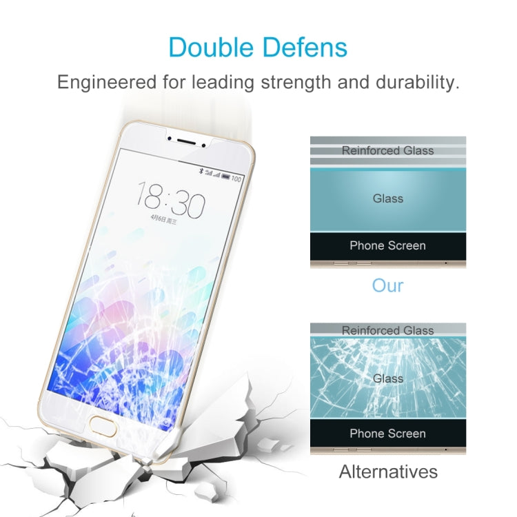 100 PCS for Meizu M3 Note / Meilan Note 3 0.26mm 9H Surface Hardness 2.5D Explosion-proof Tempered Glass Screen Film, For M3 Note / Meilan Note 3