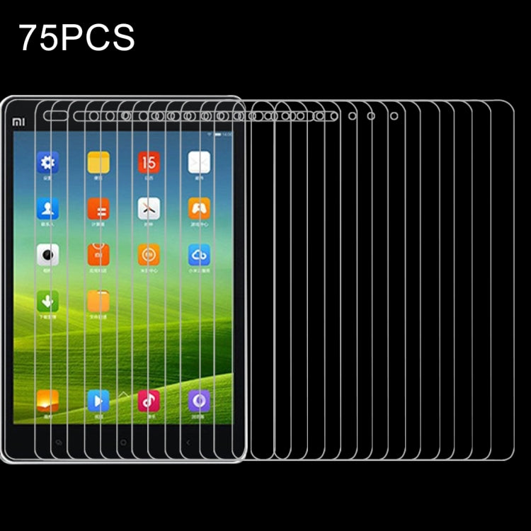 75 PCS 0.4mm 9H+ Surface Hardness 2.5D Explosion-proof Tempered Glass Film for Xiaomi Mi Pad, For Mi Pad