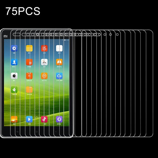 75 PCS 0.4mm 9H+ Surface Hardness 2.5D Explosion-proof Tempered Glass Film for Xiaomi Mi Pad, For Mi Pad