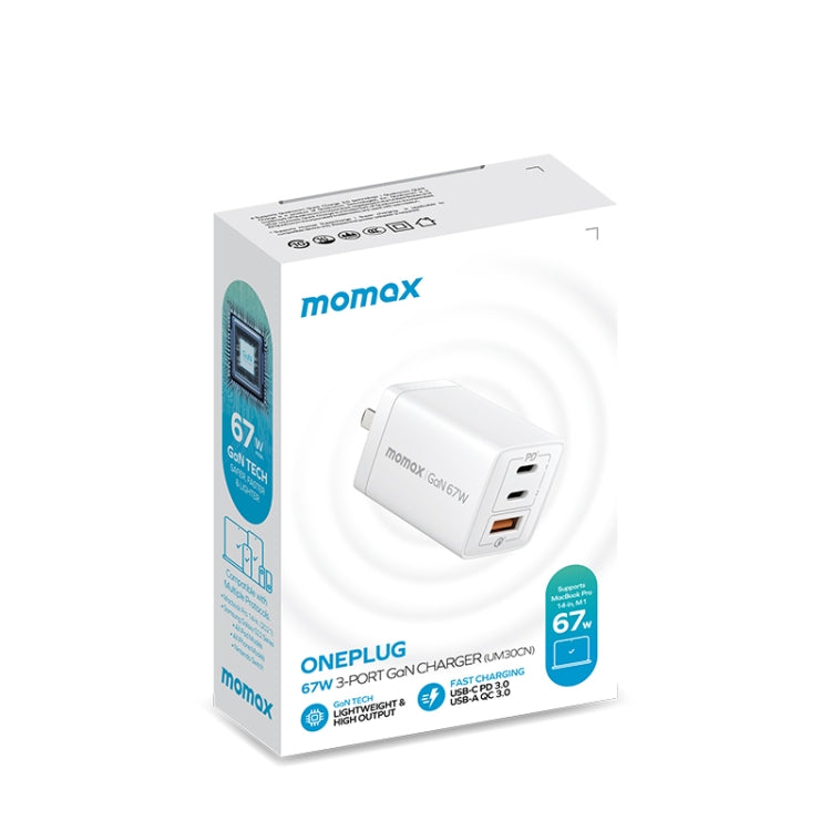 MOMAX UM30 PD 67W Fast Charger Power Adapter, CN Plug, CN Plug