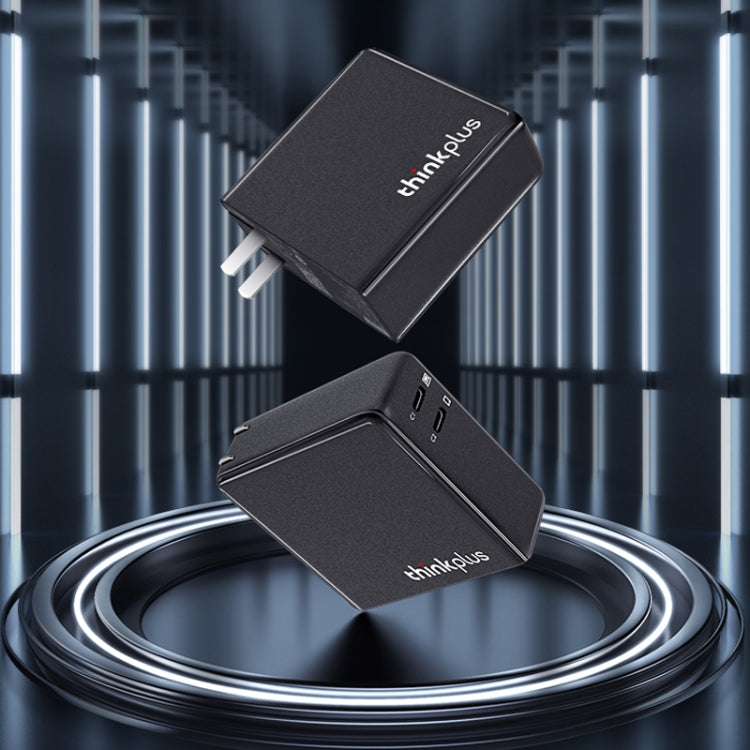 Lenovo Thinkplus 135W GaN Dual USB-C/Type-C Port Power Adapter Fast Charger, 135W Dual Port