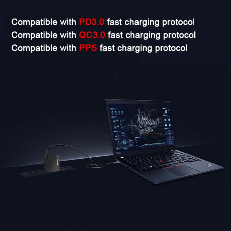 Lenovo Thinkplus 135W GaN Dual USB-C/Type-C Port Power Adapter Fast Charger, 135W Dual Port